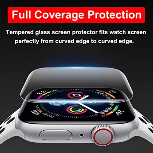 ZPIAR [2 חבילות מגן מסך זכוכית מזג לסדרת Apple Watch 7/8 45 ממ כיסוי מסך מלא כיסוי אנטי-סקרט בועה בחינם אולטרה HD אטום למים לסדרת IWatch 7/8
